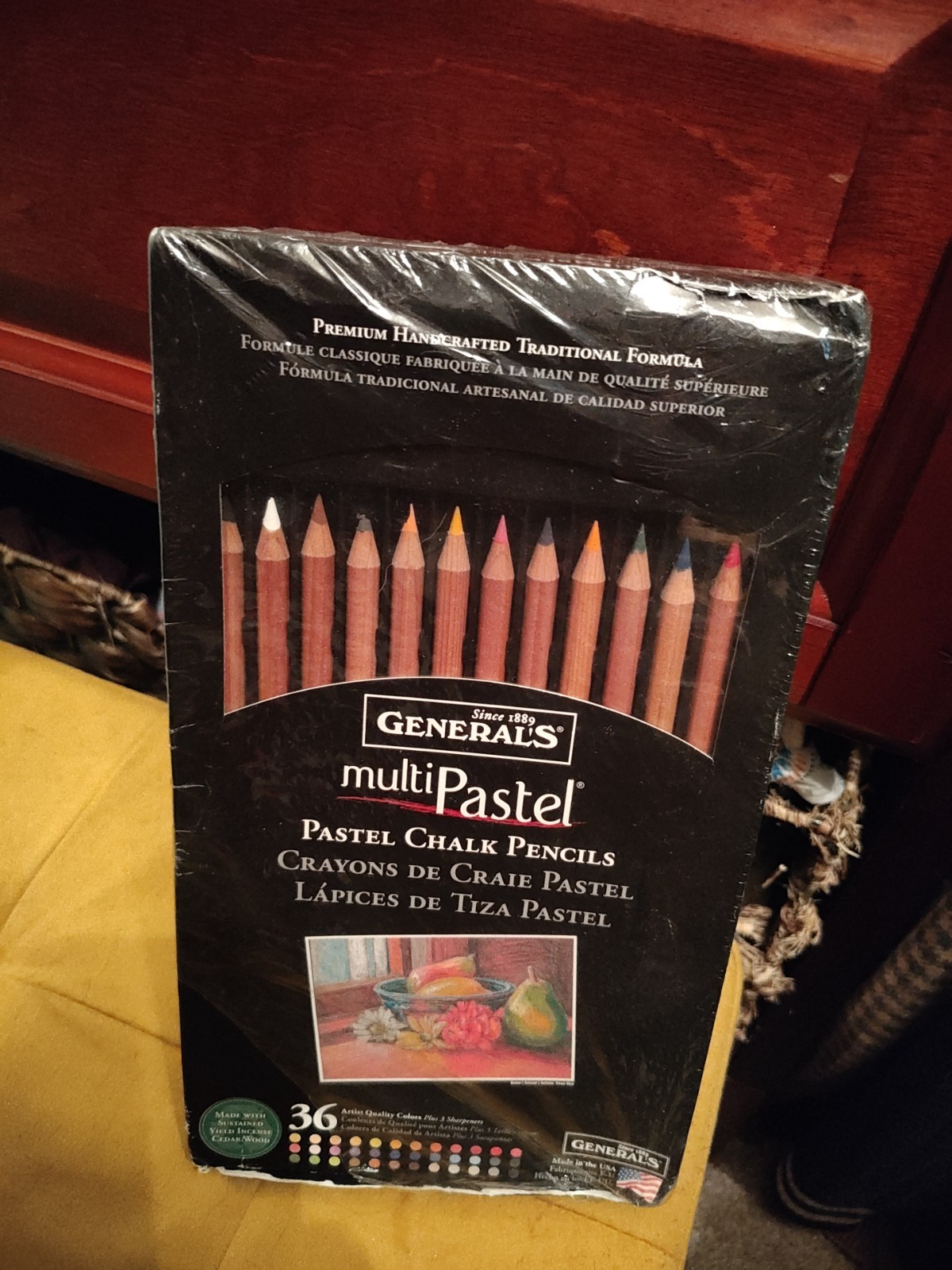 New General’s MultiPastel (R) Chalk Pencils 36/Pkg-Assorted Colors Rare Drawing