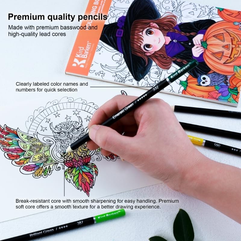 Kird Barken 120 Colored Pencils for Adult 1 Count (Pack of 147), Multi-color