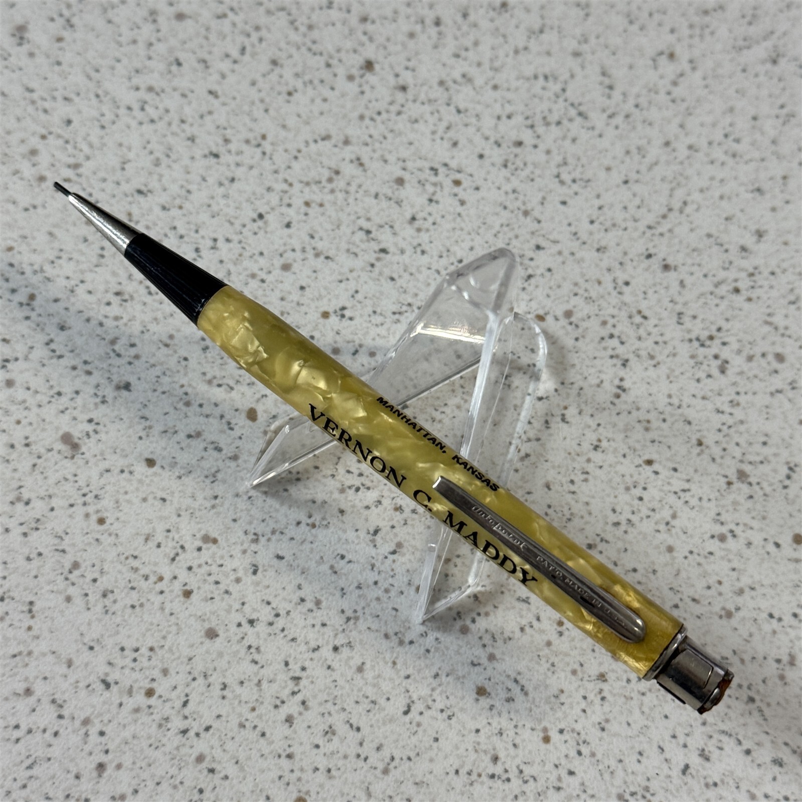 Stockton Kansas Farm Life Insurance Vintage Mechanical Pencil #20345