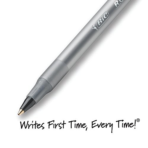 Round Stic Xtra Life Ballpoint Pen, Medium Point (1.0mm), Flexible Round Black