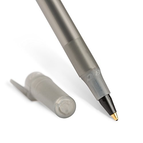 Round Stic Xtra Life Ballpoint Pen, Medium Point (1.0mm), Flexible Round Black