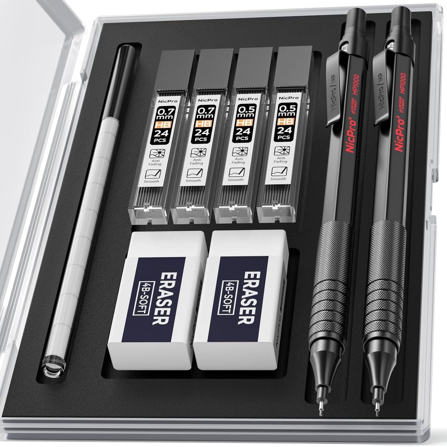 Ergonomic Metal Mechanical Pencil Set – Ideal for Writing, Drafting & Sketching