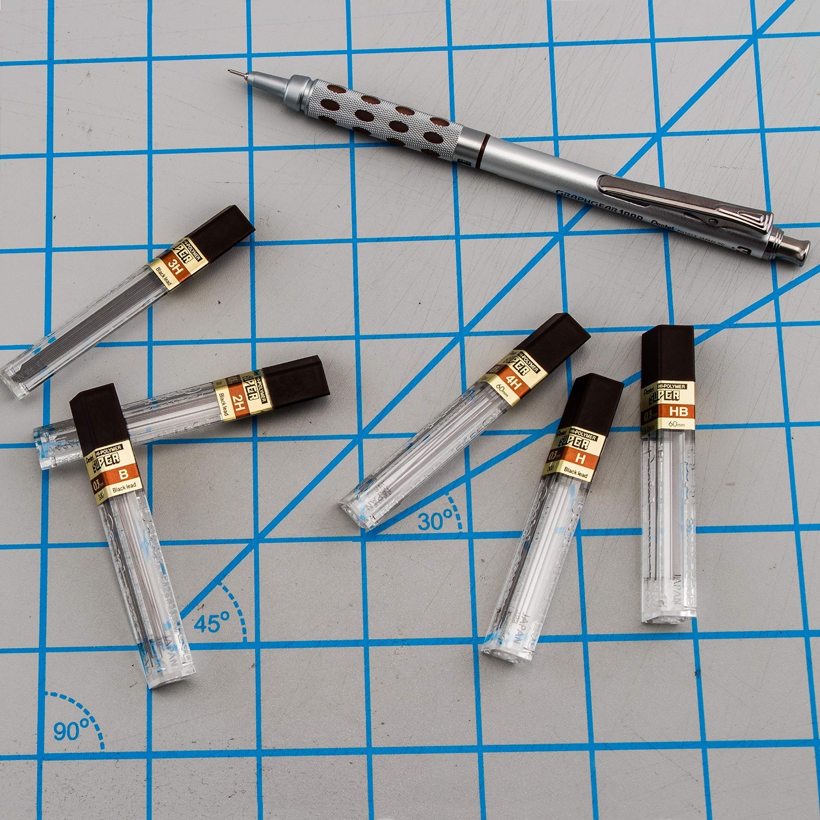 Extra Fine 0.3mm Graphite Lead – H Grade, 12 Pieces per Tube, Ideal for Precisio
