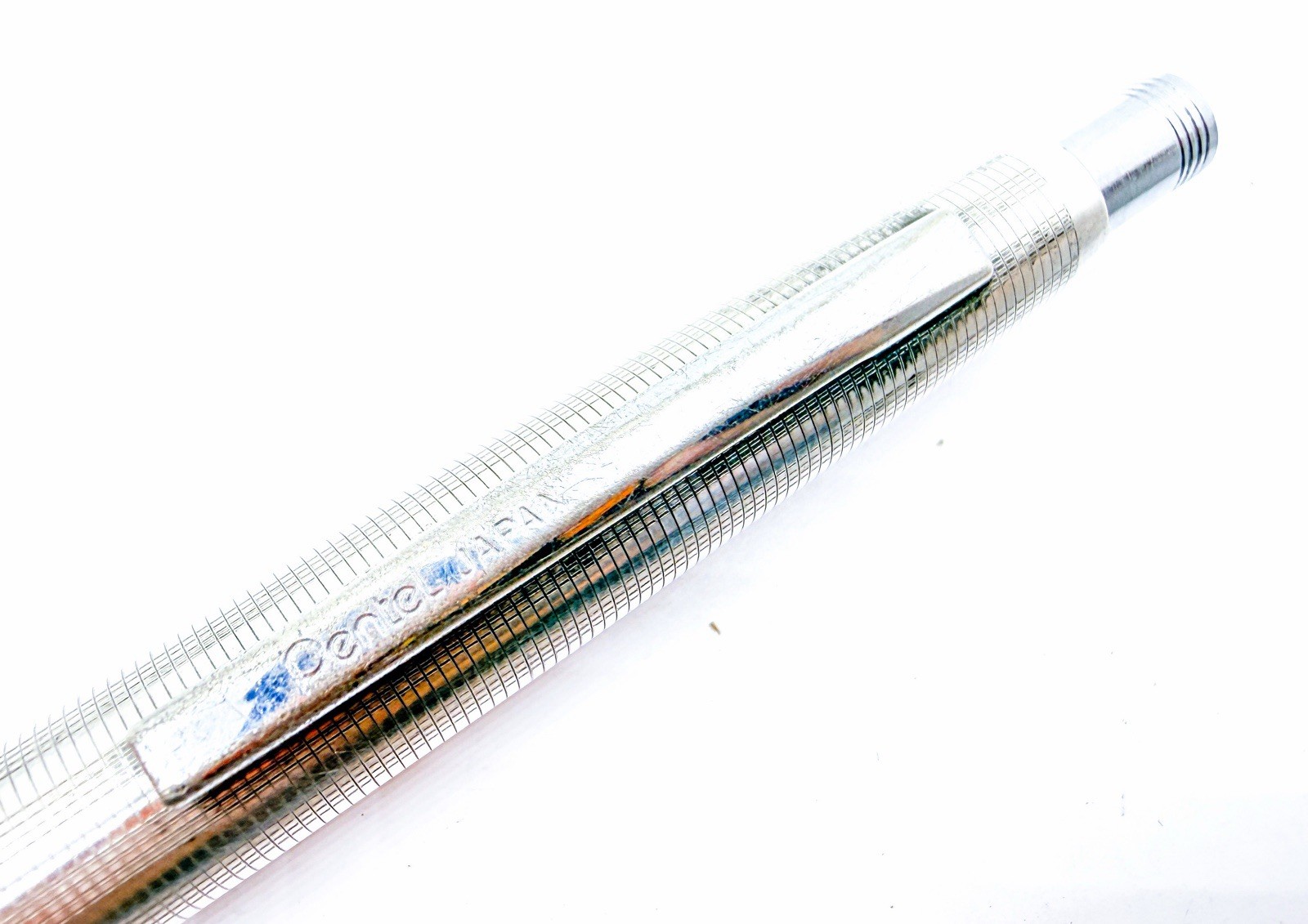 Pentel Scepter Silver Plated Mechanical Pencil 0.5mm Box Functional