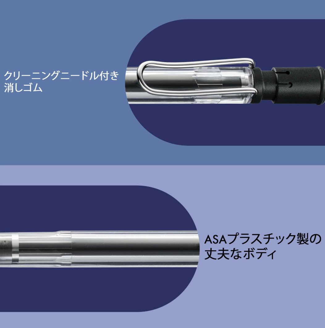 LAMY Safari Kuru Toga Inside 0.5mm Mechanical Pencil Vista Clear Japan Skeleton
