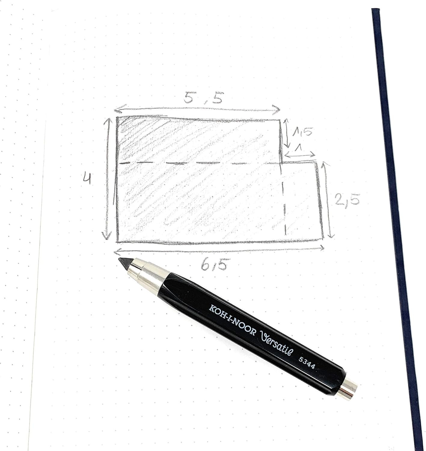 5.6mm Mechanical Clutch Pencil Lead Holder Black Artist Drawing Pencil