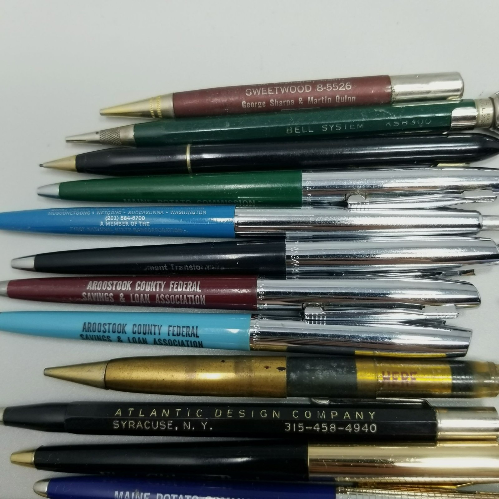 Vintage Advertising Mechanical Pencil and Pen lot of 30 AS IS