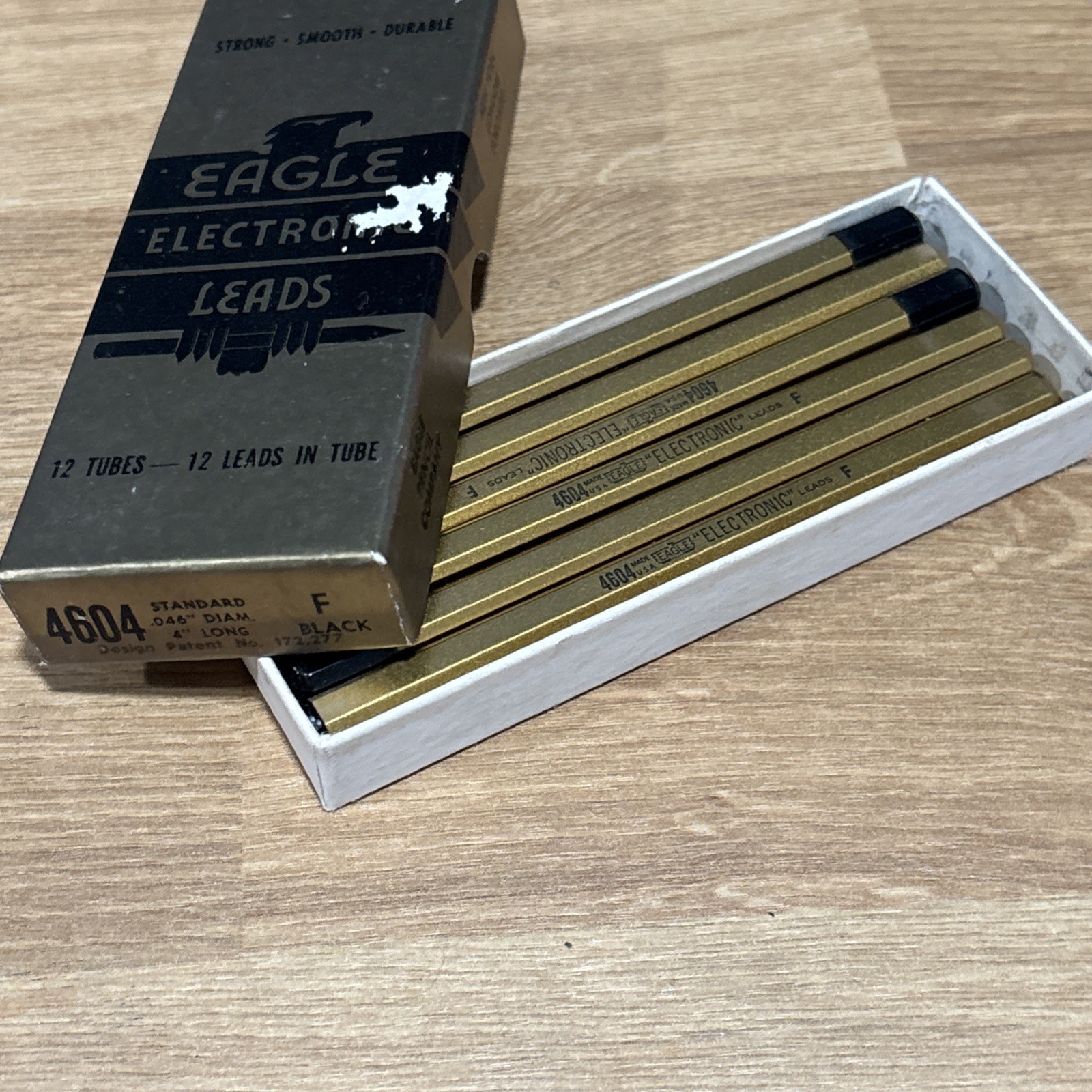 Vintage Eagle Electronic Mechanical Pencil Leads NOS 4604 HB / H / F – 6 Boxes