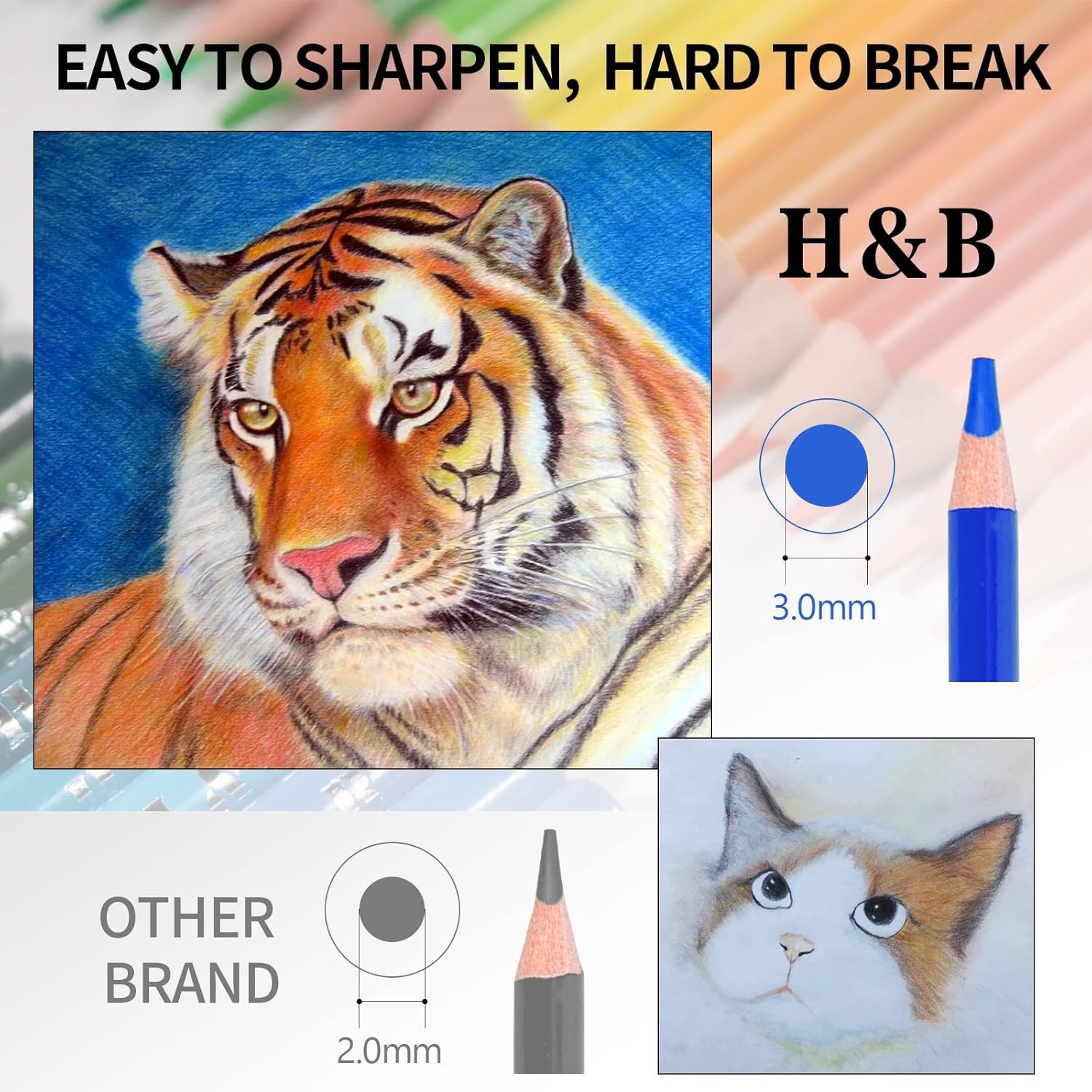 H & B 120 Colored Soft-core Coloring 1 Count (Pack of 120), 120 Colors