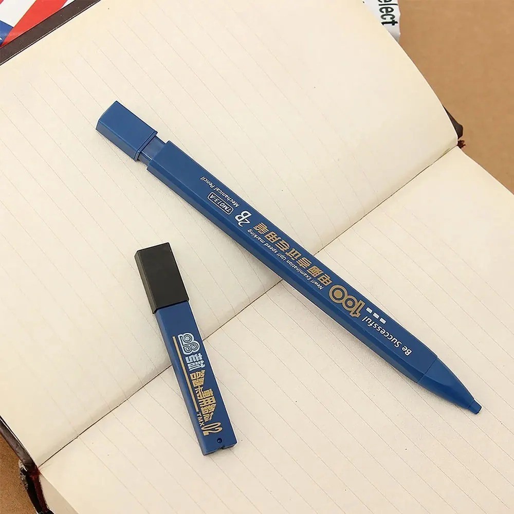 0.9mm 2B Mechanical Pencil Set – Includes 1 Pencil & 6 Lead Refills – Black Lead