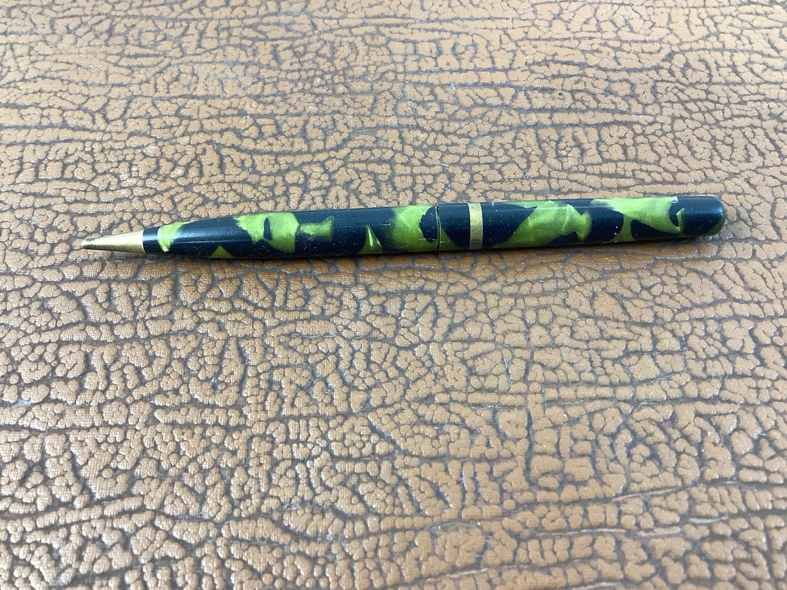 VINTAGE SCHEAFFER BALANCE 5” MECHANICAL PENCIL Marine Green Marble