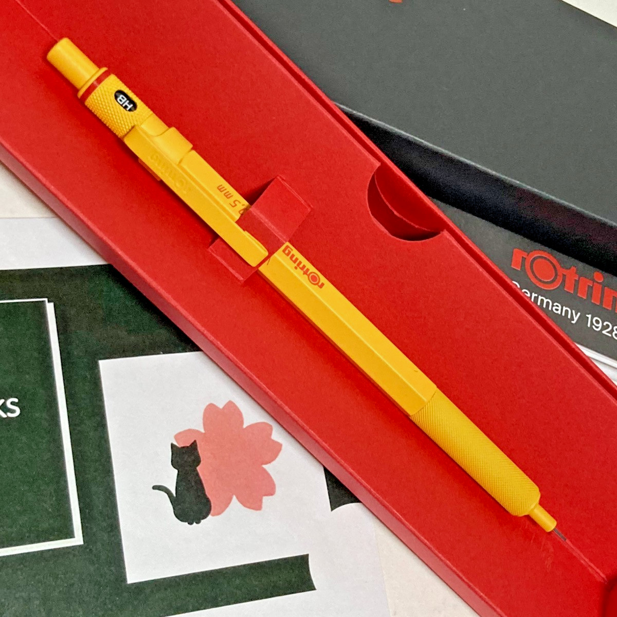 New Rotring 600 Yellow Mechanical Pencil 0.5 mm Loft Limited Color With lead