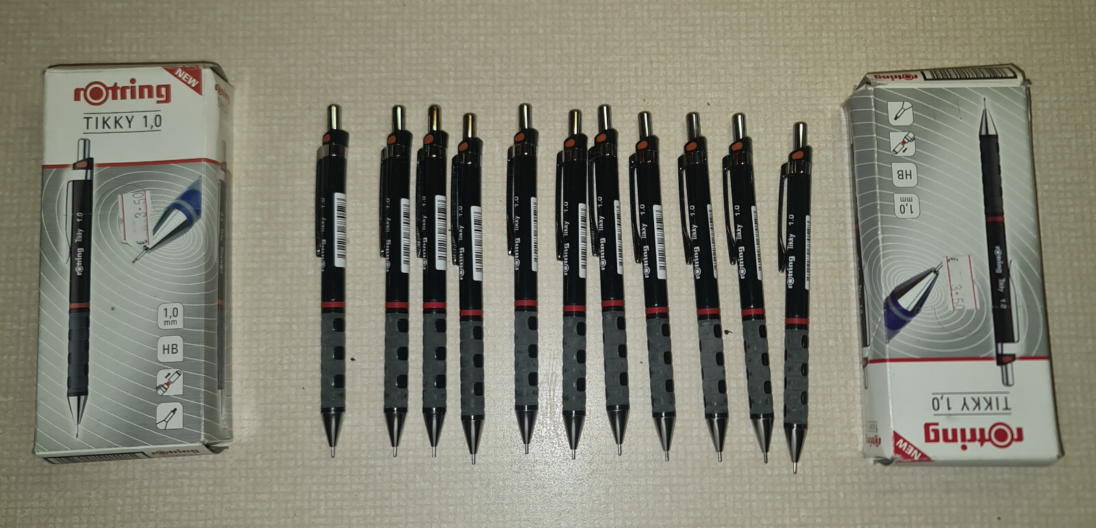 Big Lot 23 * Rotring TIKKY 1.0 mechanical pencils (1 full box+11/12 box) all NEW