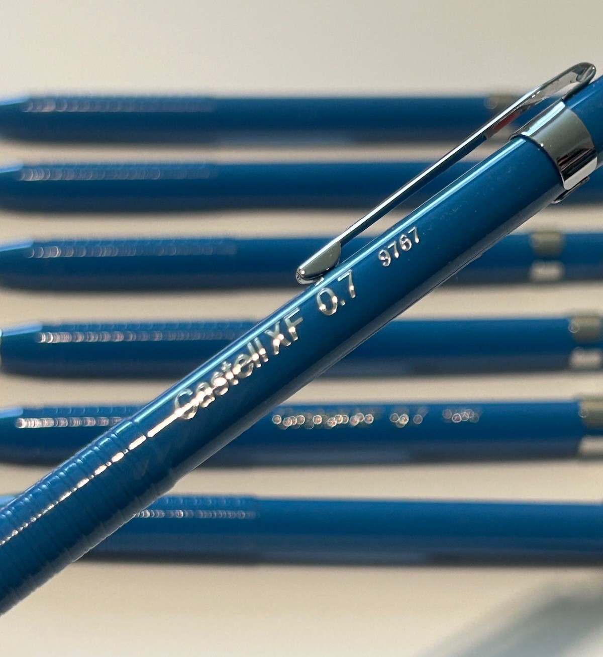 Vintage Faber Castell XF 9767 (7) Mechanical Pencils 0.7mm blue Japan