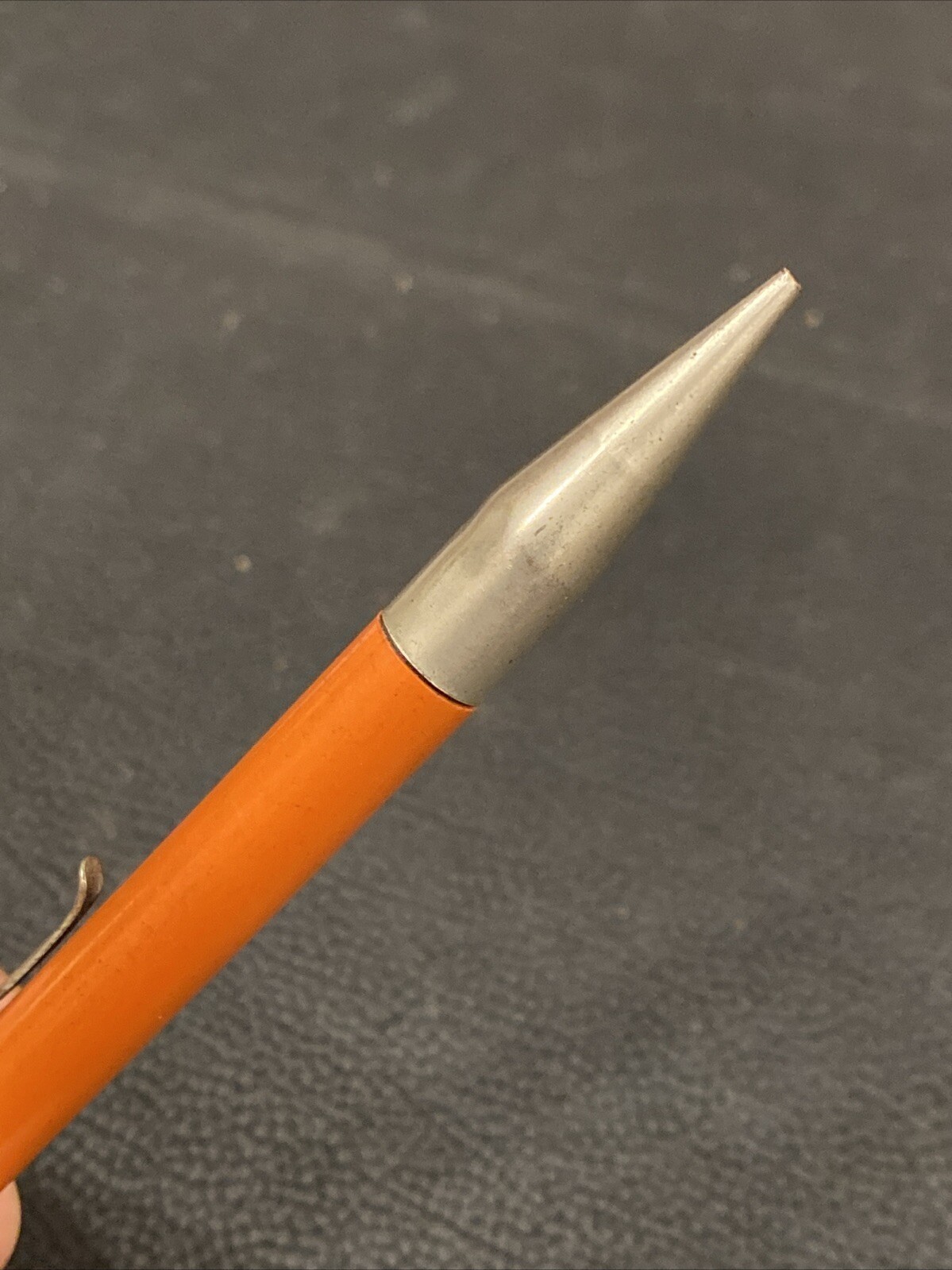 VTG Blue and Silver Welsh Mfg Co Working Mechanical Pencil Antique ORANGE AS IS*
