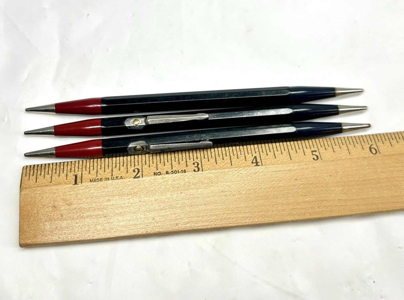 VTG Autopoint Double Sided Mechanical Pencils Real Thin Lead Red Black Lot of 3