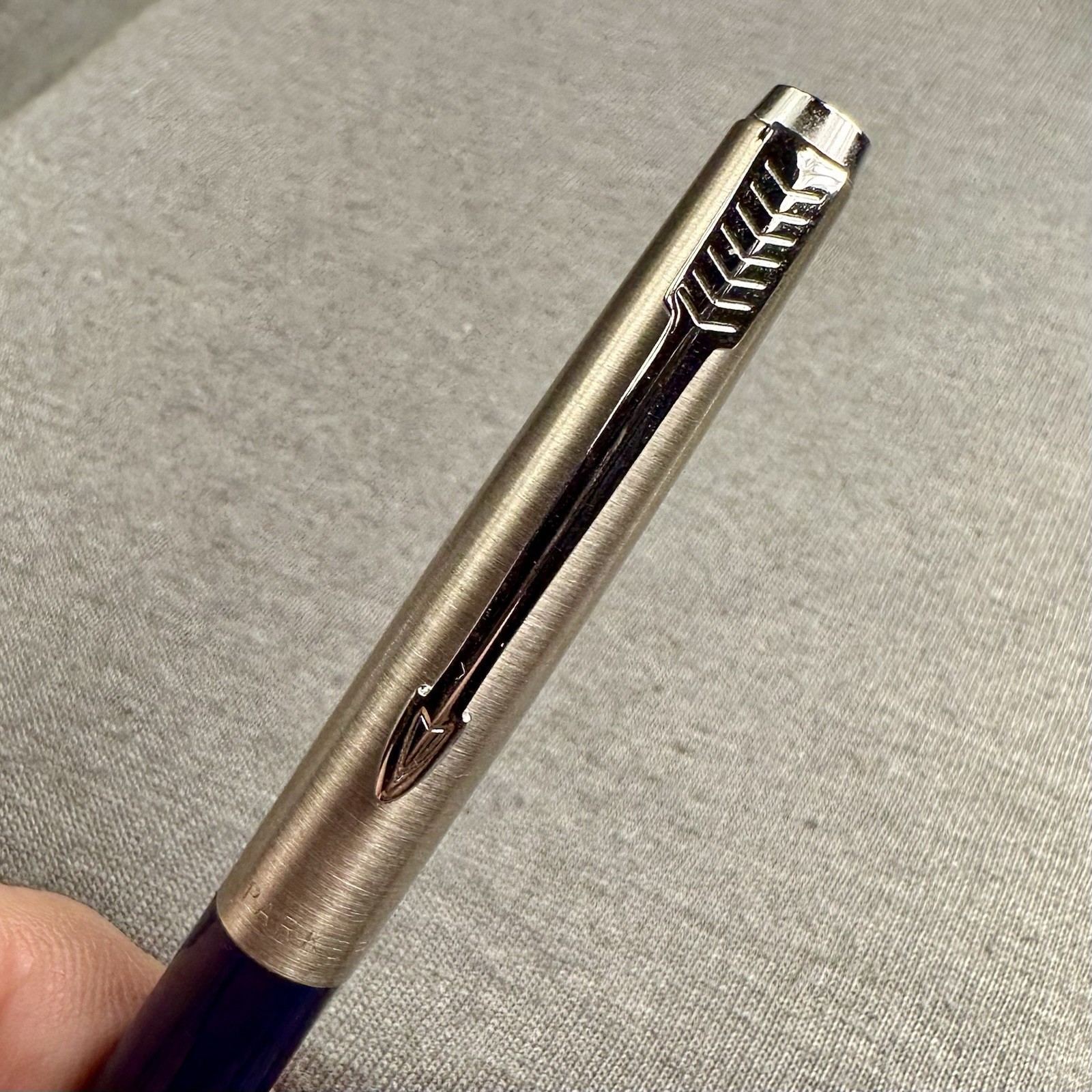 Parker Pencil Unknown Model Dimple-Top Cap Blue Barrel Made In USA Working