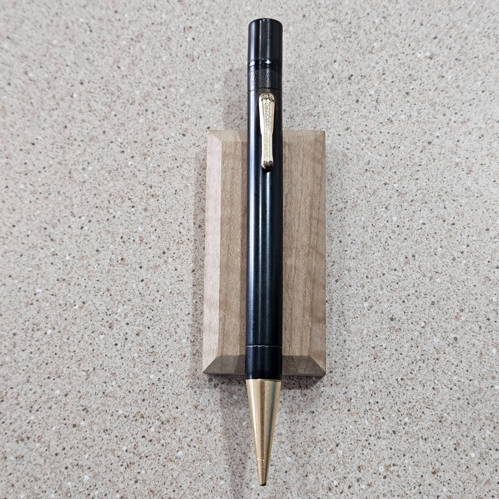 Conklin Endura Black Rings Gold Filled Trim 5.5″ Mechanical Pencil PAT 5-28-18