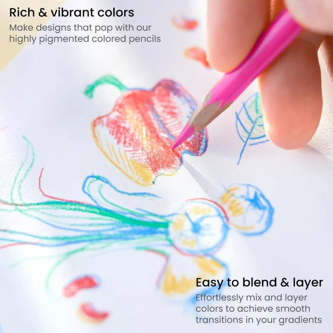 Arteza Colored Pencils, 48 Colors, Soft, 1 Count (Pack of 48), Multicolor