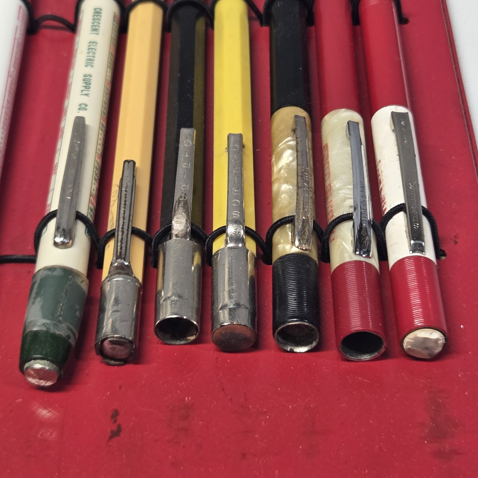 Vintage Mechanical Pencil Pen Lot of 11 Scripto Wearever Unipeco Advertising USA