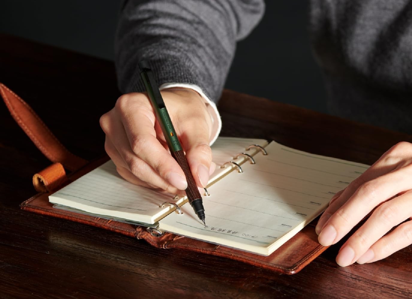 Stylish Forest Green Mechanical Pencil with Stylus Ballpoint