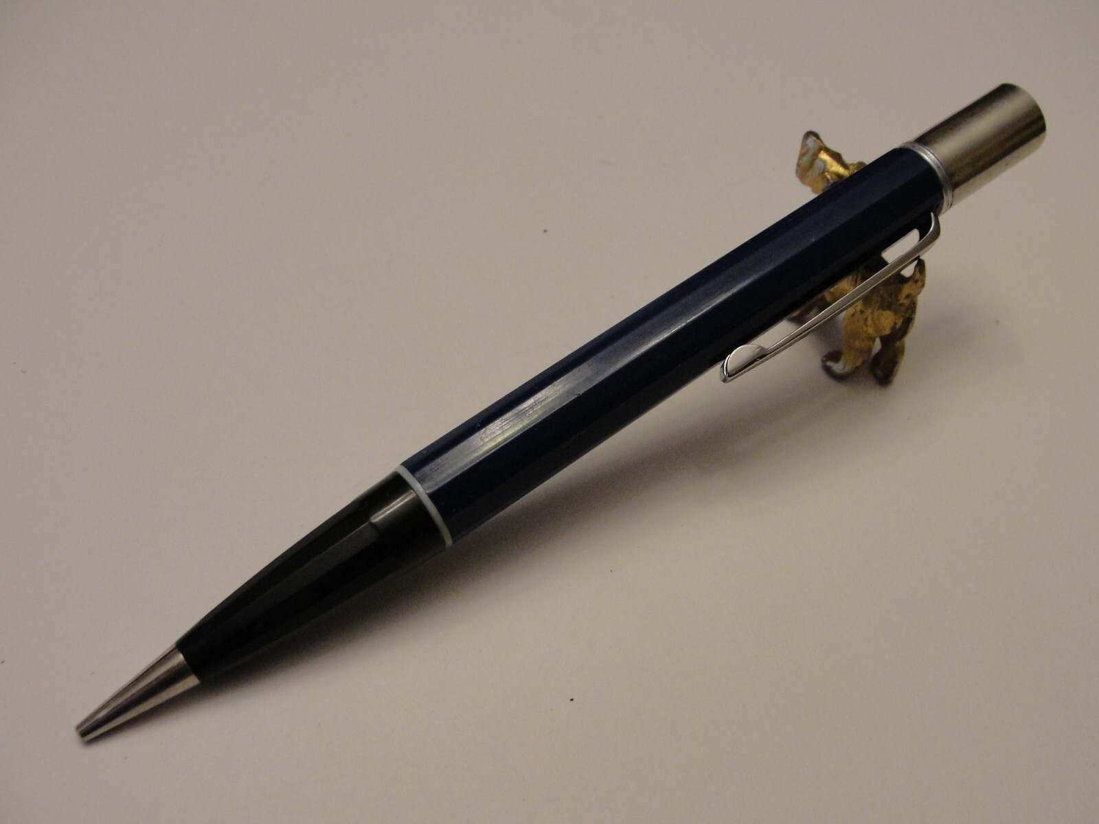 Vintage Durolite Black Blue Tip Mechanical Pencil w/Adv. – Goedecke Wood and Co.