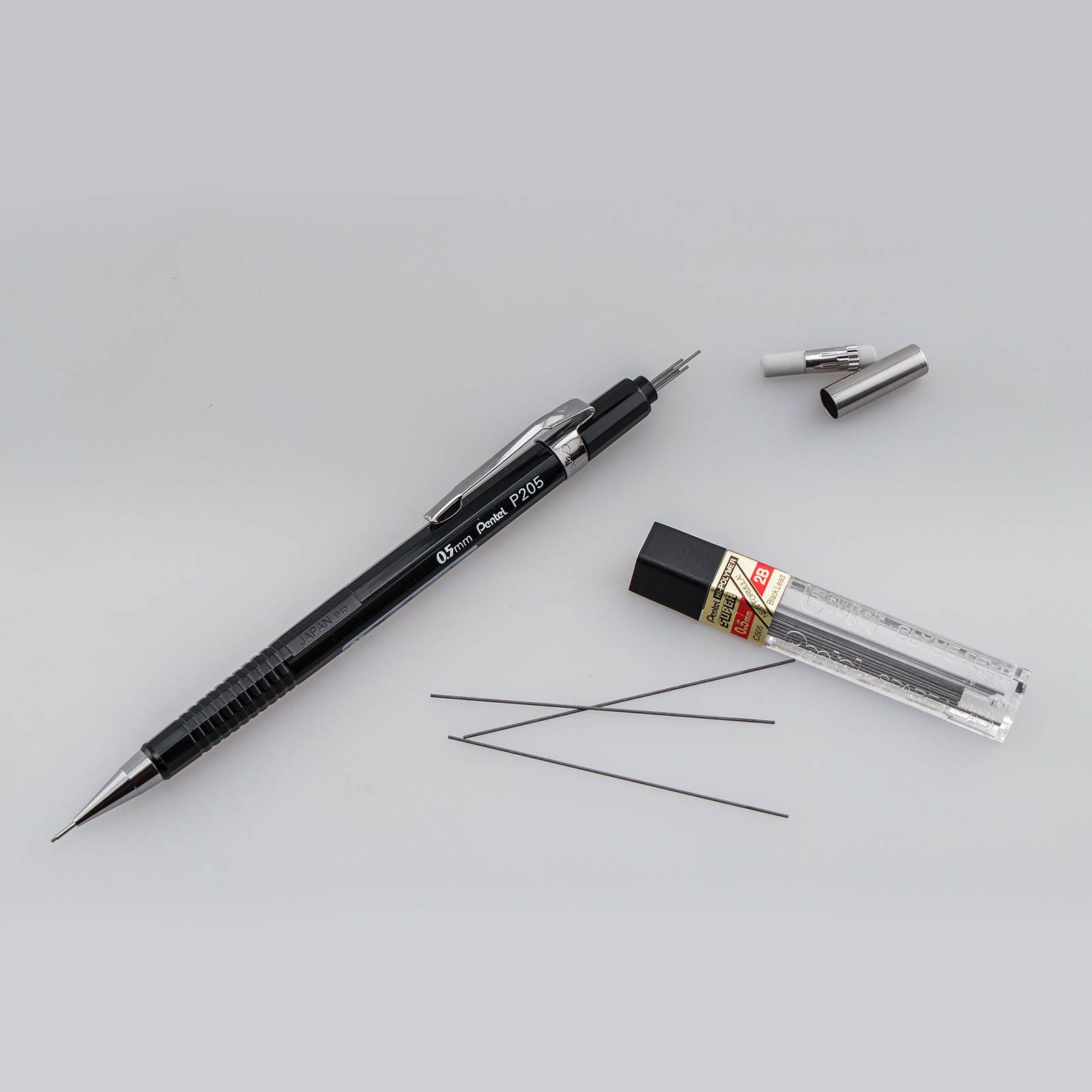 Pentel Sharp Mechanical Pencil (0.5mm), Fine Line, 1 Count (Pack of 2), Black