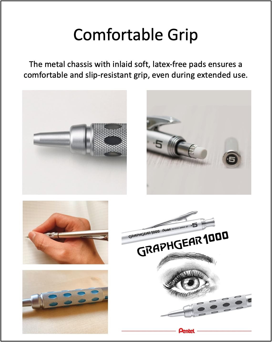 Graph Gear 1000 Mechanical Drafting Pencil Set (0.3mm / 0.4mm / 0.5mm / 0.7mm…