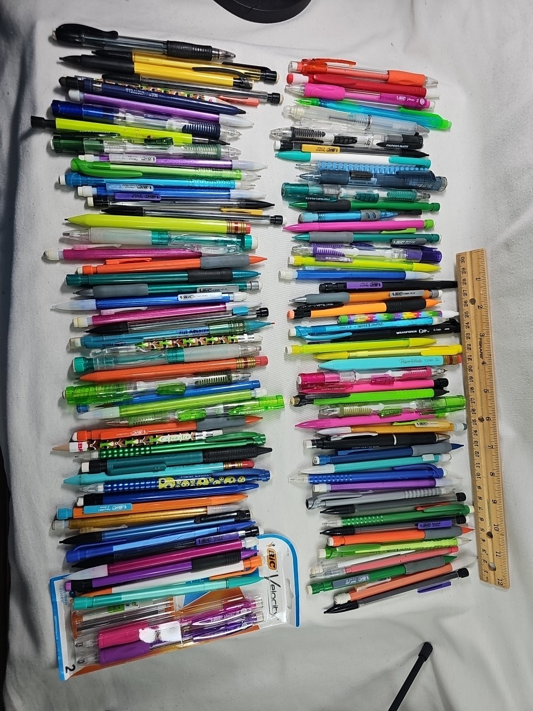 Lot of 100 Click MECHANICAL PENCILS Advertising Bic Pentel PaperMate Pentech +