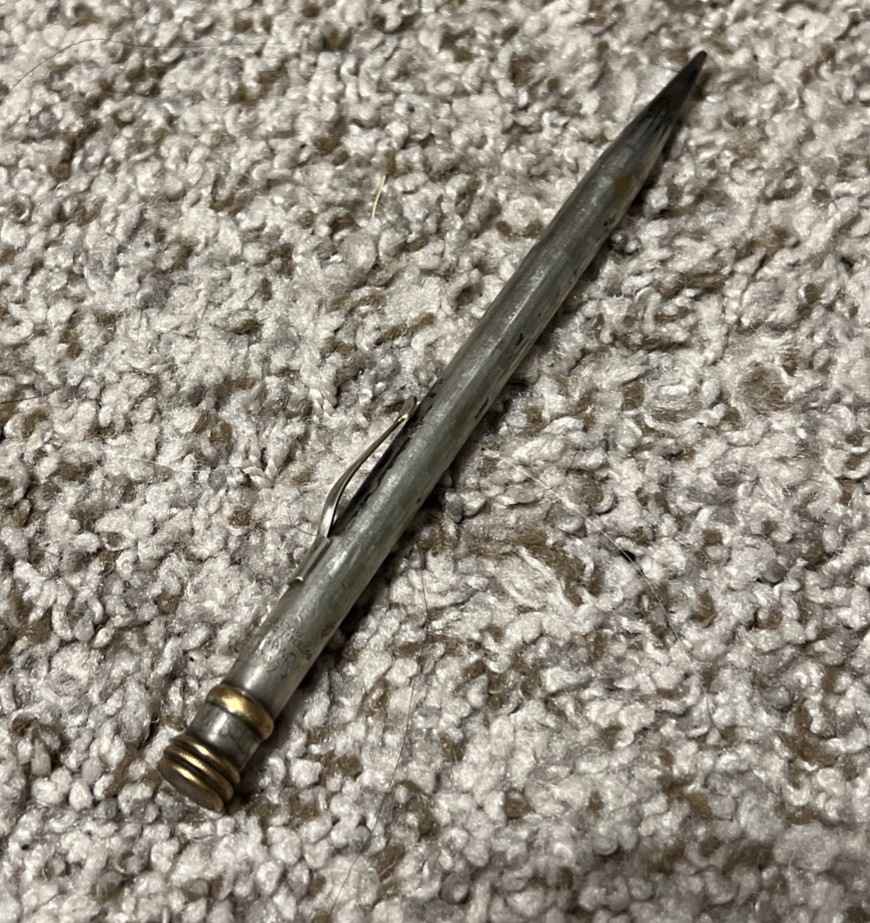 Antique Art Deco Redipoint Ingersoll Rolled Silver Mechanical Pencil 1.18 MM Lea