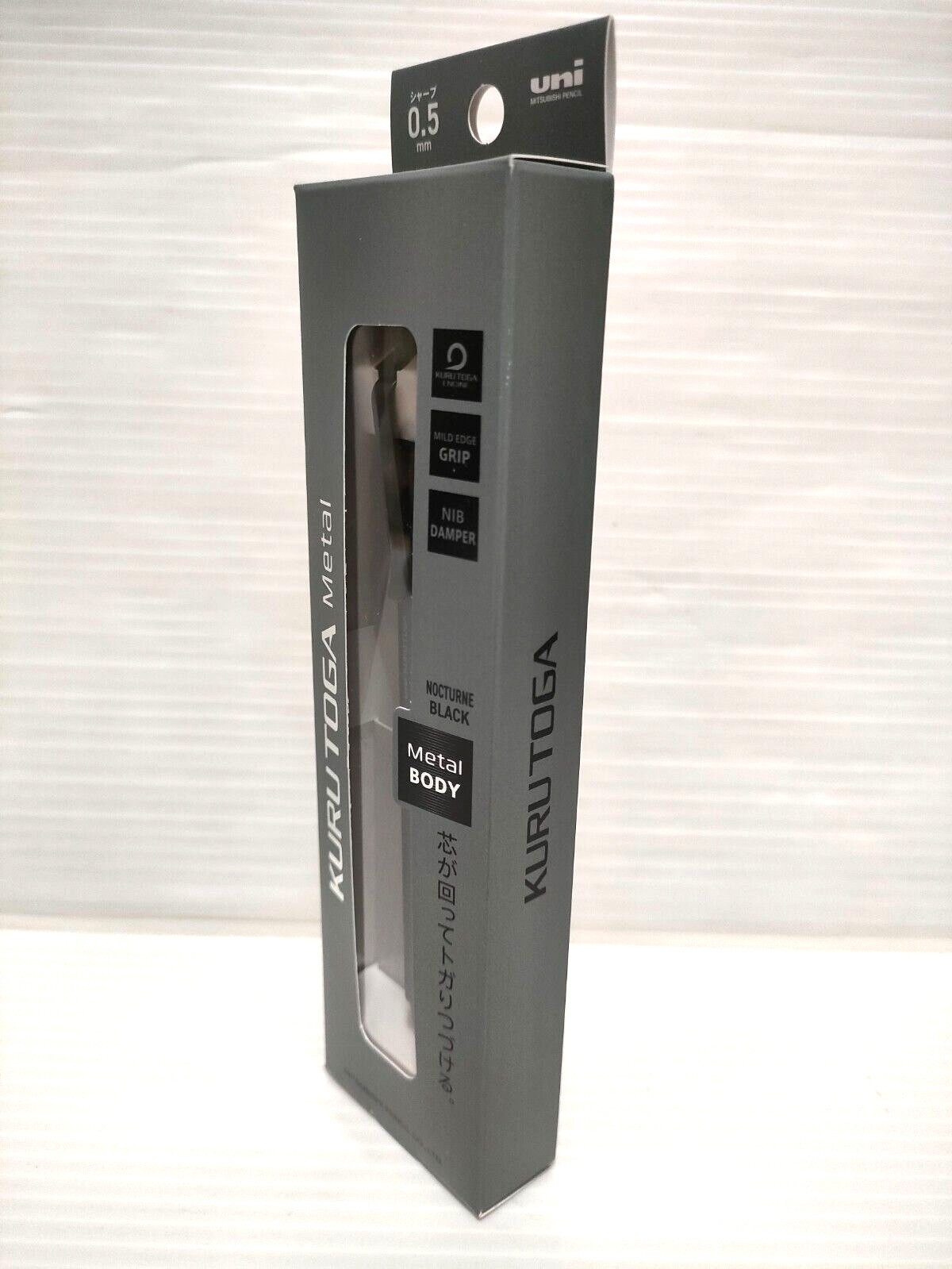 Uni Kuru Toga Metal 0.5mm Mechanical Pencil M5-KH Nocturne Black Kurutoga Gift