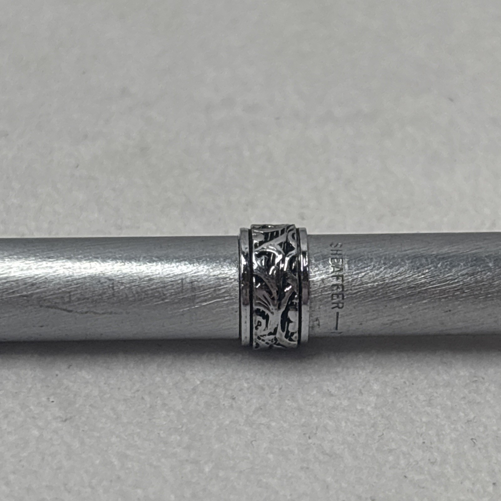 Lady Sheaffer 620 Brushed Chrome .9mm Mechanical Pencil with Florentine Band USA