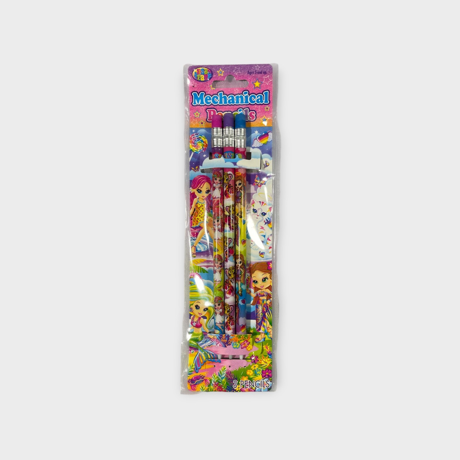 Lisa Frank Mechanical Pencils 3-Pack – Colorful Characters New in Pack