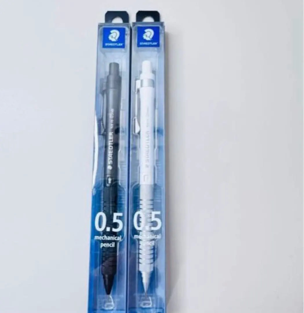 Staedtler Mechanical Pencil 925 15 Metal 0.5mm White & Black Set Of 2 Metal Grip
