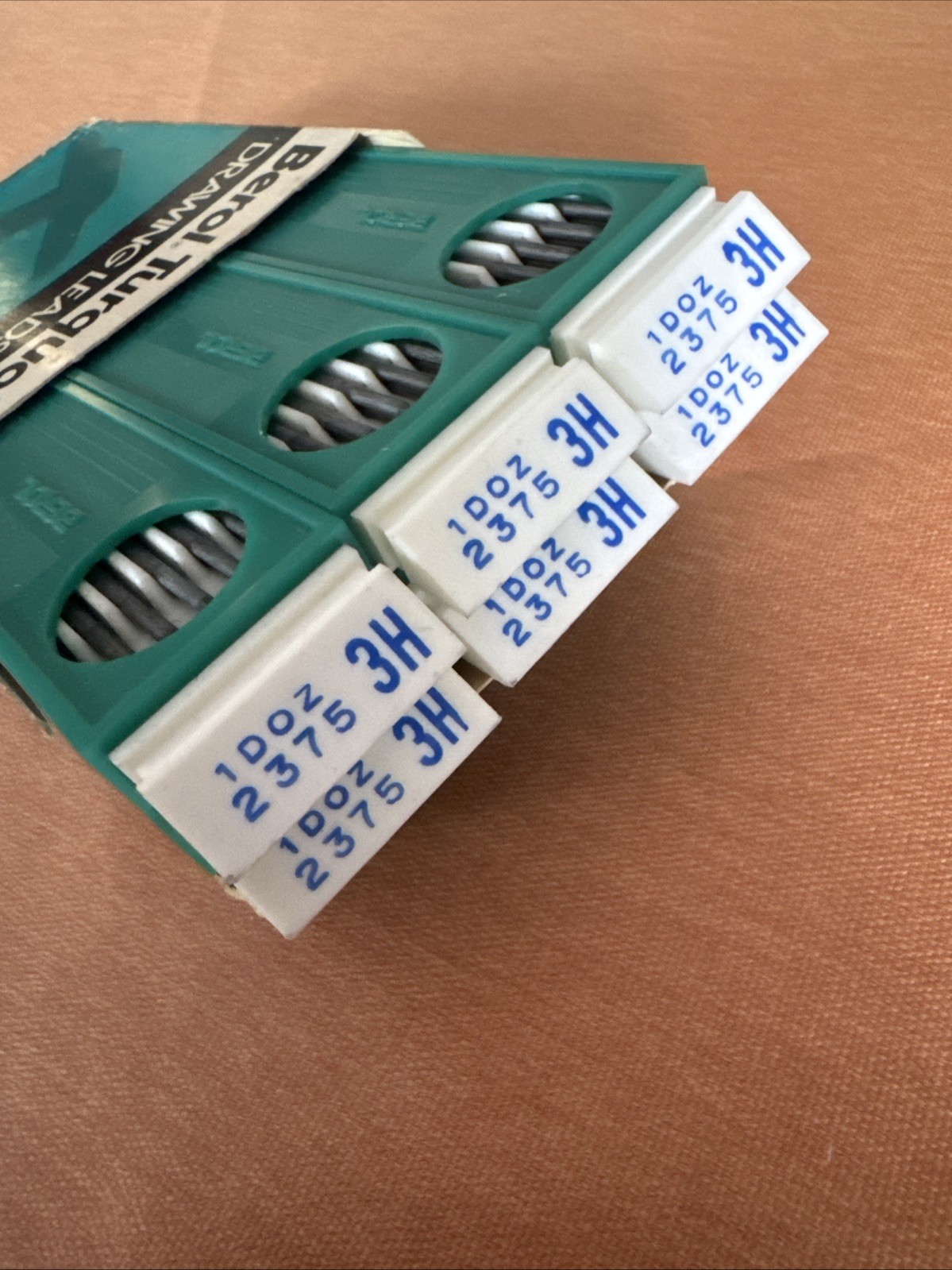Vintage Berol Turquoise Eagle Drawing Leads 2375 3H 6 Dozen