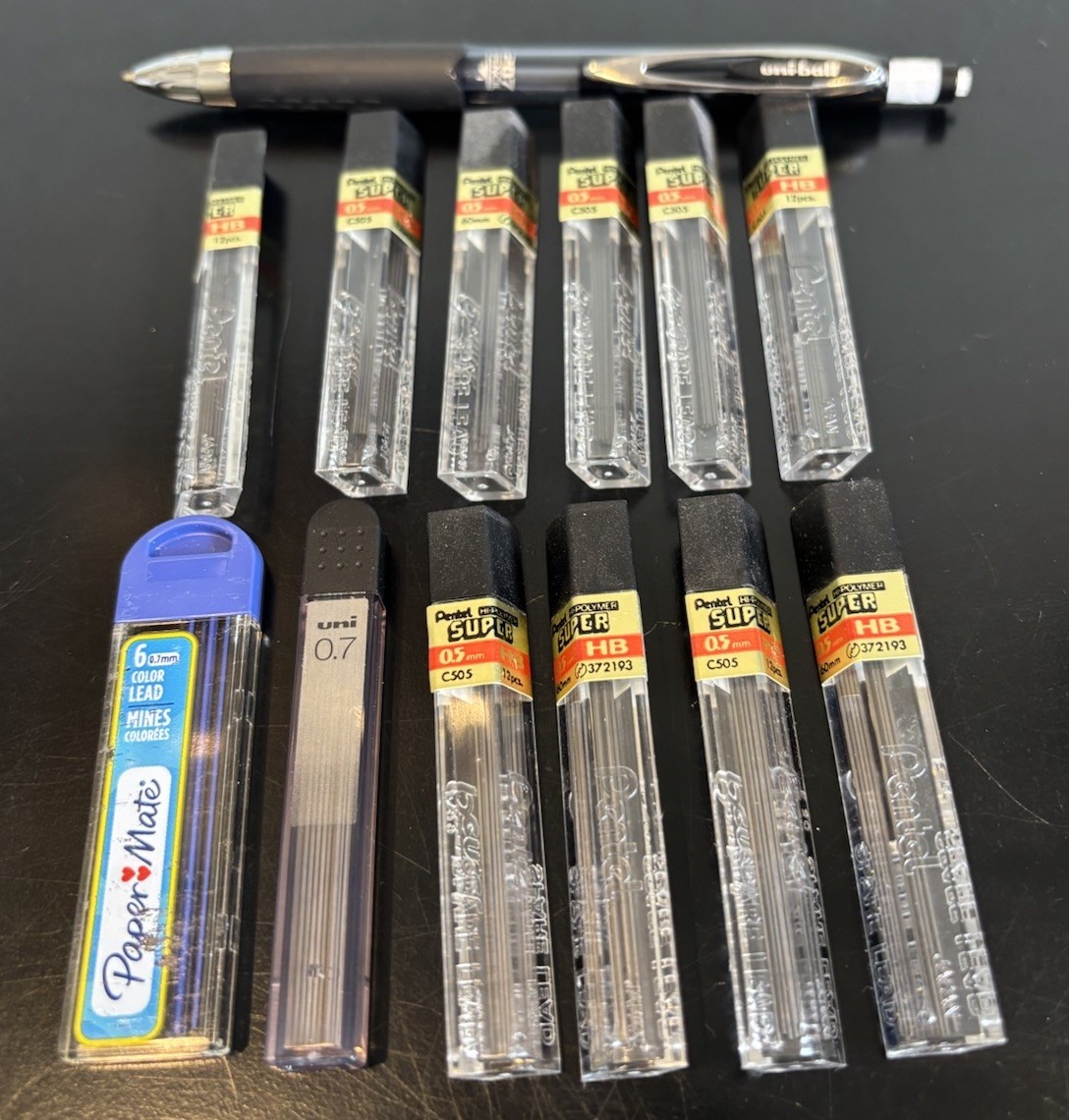 Uni Ball Mechanical Pencil 12 Refill Lead Tubes 0.7 Paper Mate Color Pentel 0.5