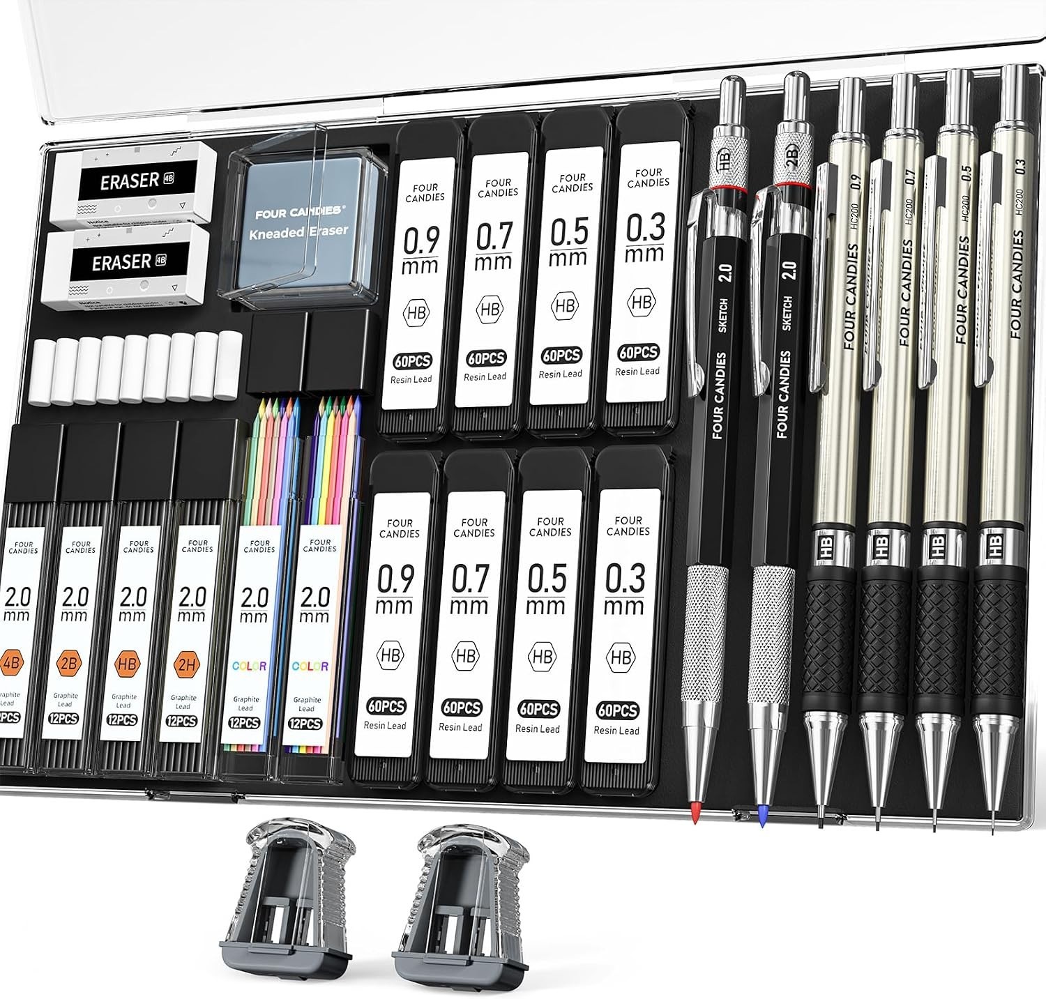 Professional Mechanical Pencil Kit – 27 Pieces with Non-Slip Comfort Grip
