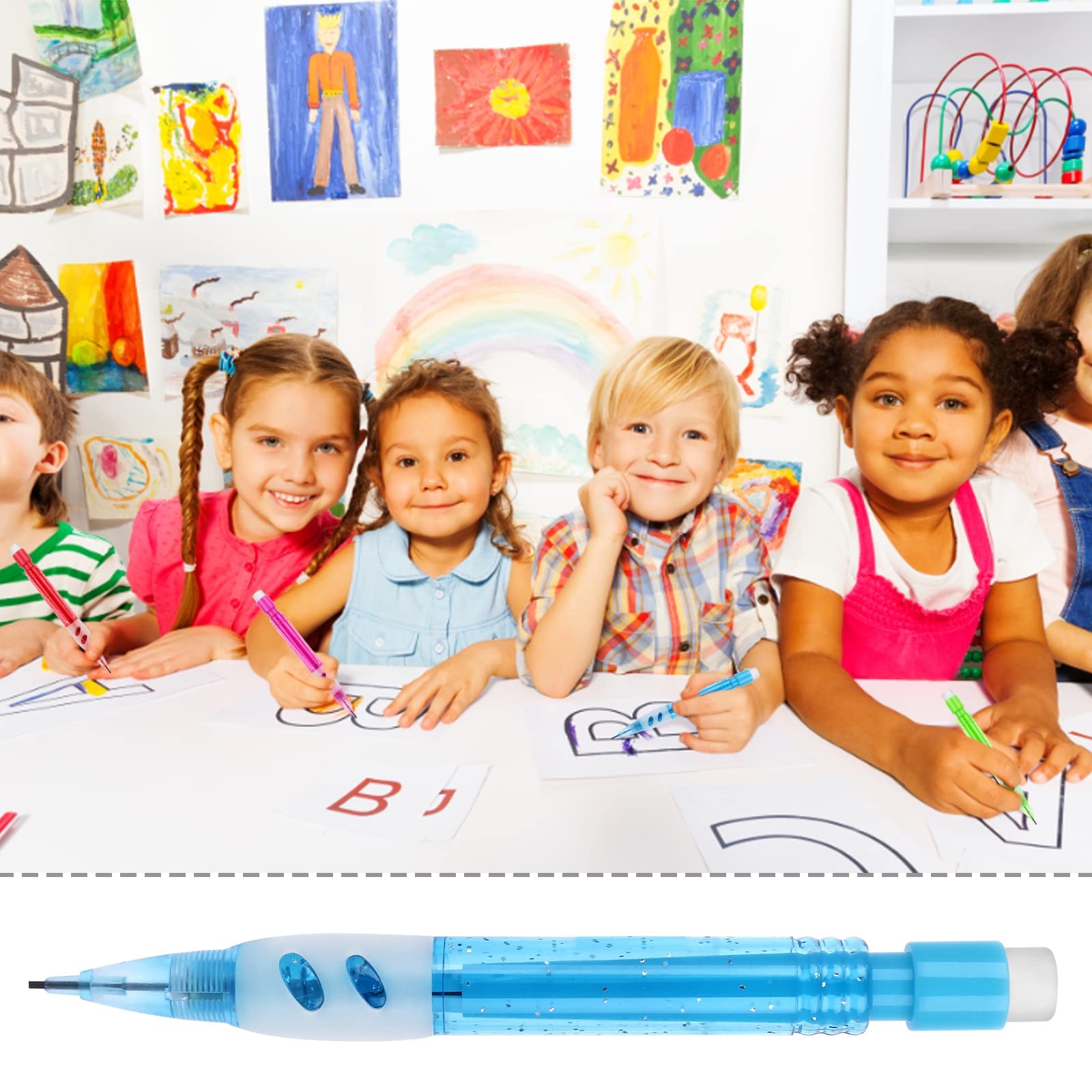 12 Pcs Mini Mechanical Pencils 0.7 Mm Automatic Pencils With Erasers Small Penci