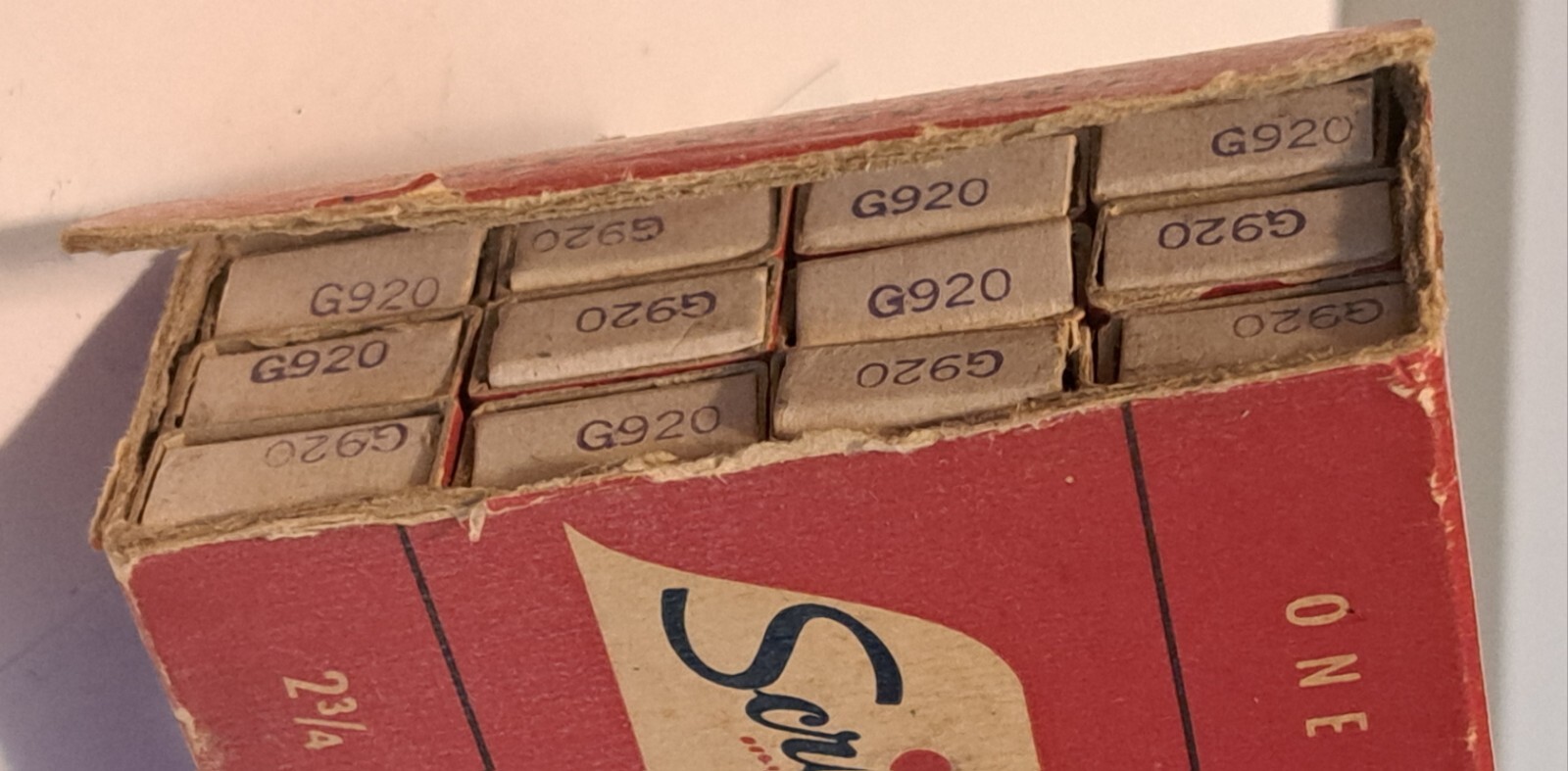 Vintage full Box of Scripto one dozen packs crayon pencil leads .120 dia. G920