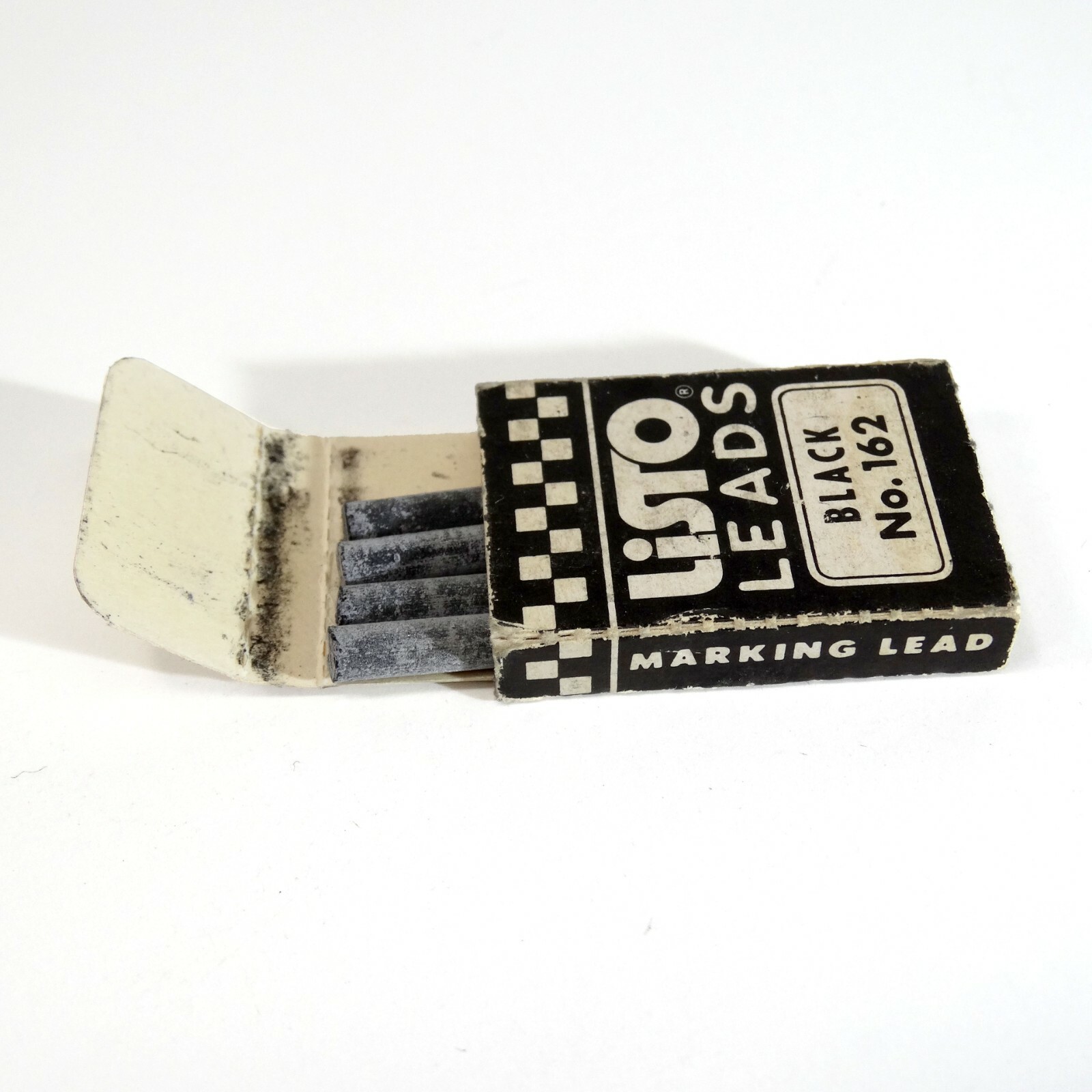 VINTAGE LISTO LEADS BLACK No. 162 BOX FOUR LEADS LEFT INSIDE 1C1