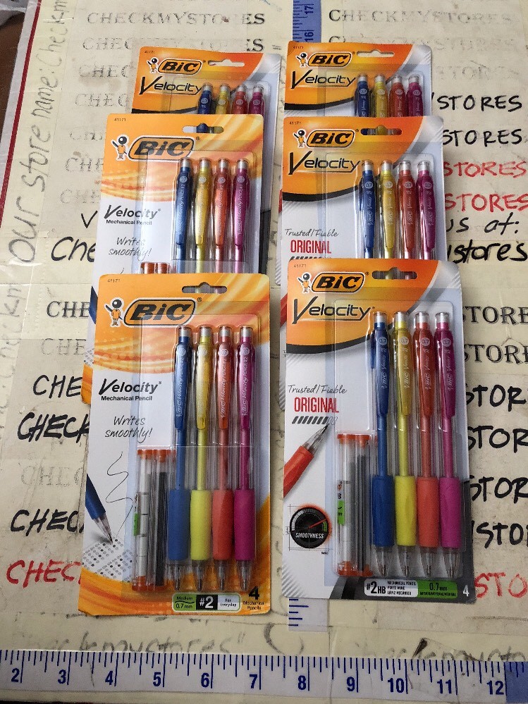 6X BIC Velocity Original Mechanical Pencil, Medium Point (0.7mm), 4-Count