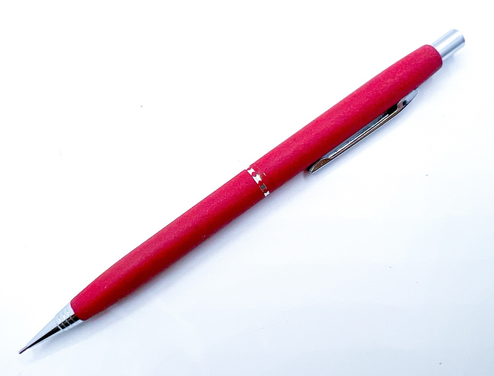 Platinum Mechanical Pencil 0.5 mm Matt Red Push Cap Functional Japan