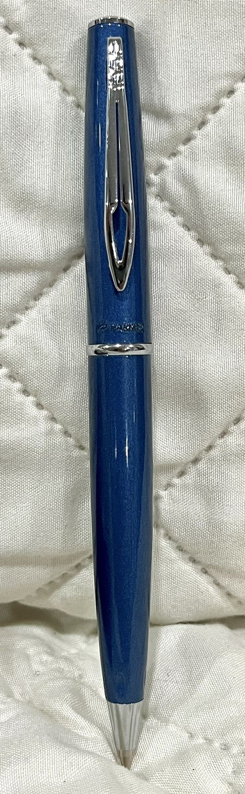Parker Mechanical Pencil Metallic Blue Barrel Chrome Trim Thicker Grip