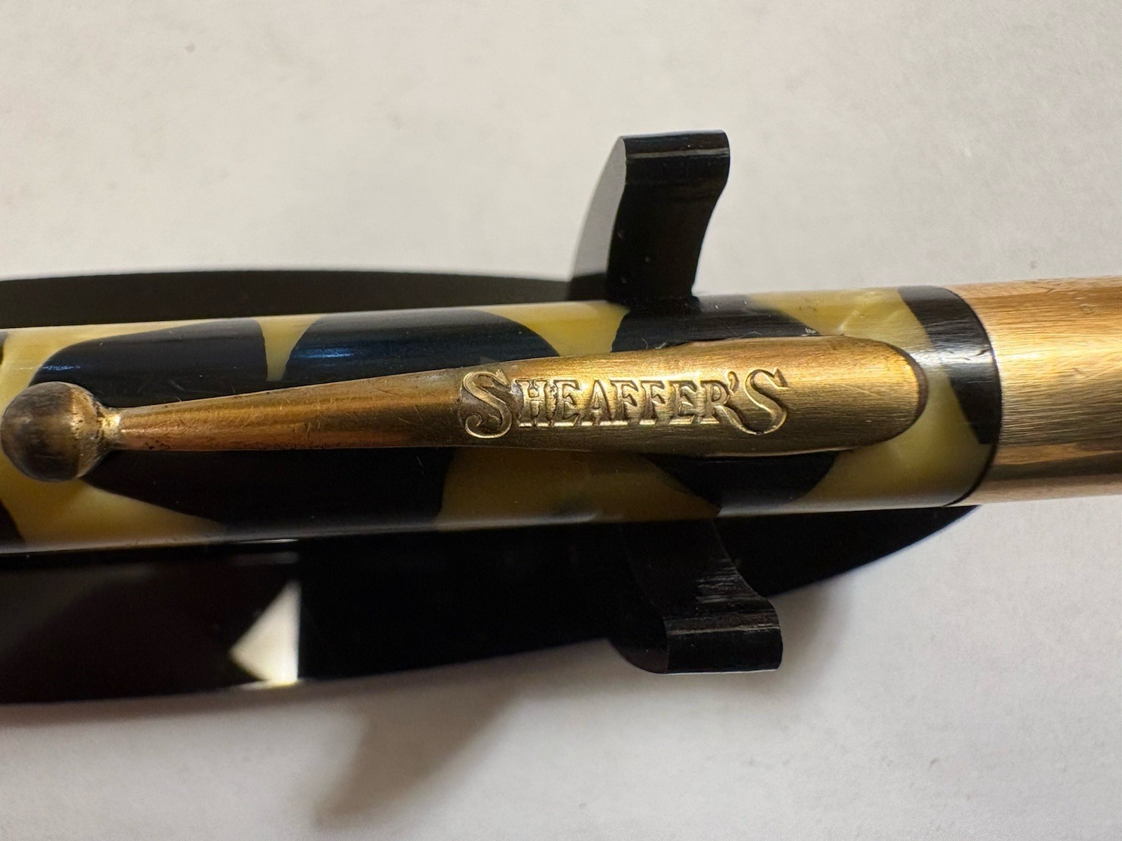 Vintage Sheaffer Lifetime Pearl & Black Gold-Filled Mechanical Pencil