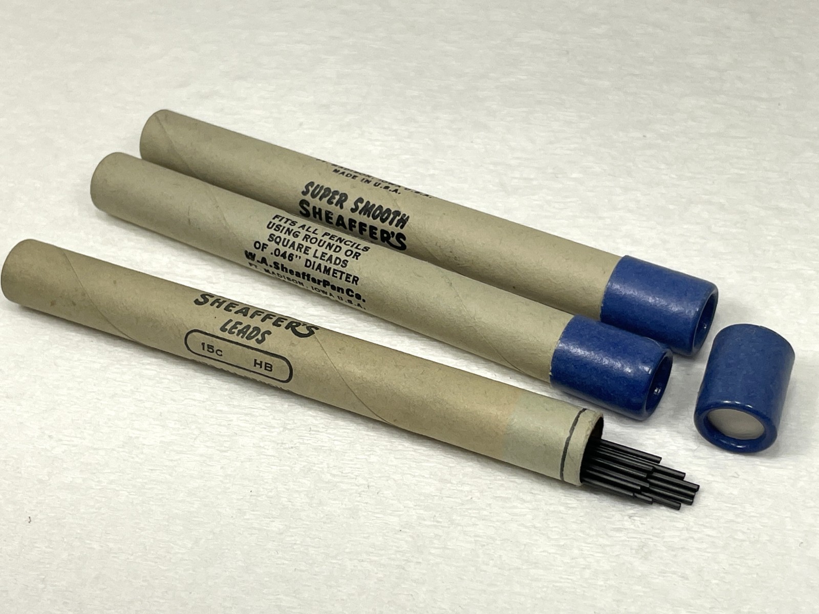 nos SHEAFFER Mech. Pencil Leads ~ MEDIUM HB ~ .046 / 1.18mm ~ $5 ship/+Free
