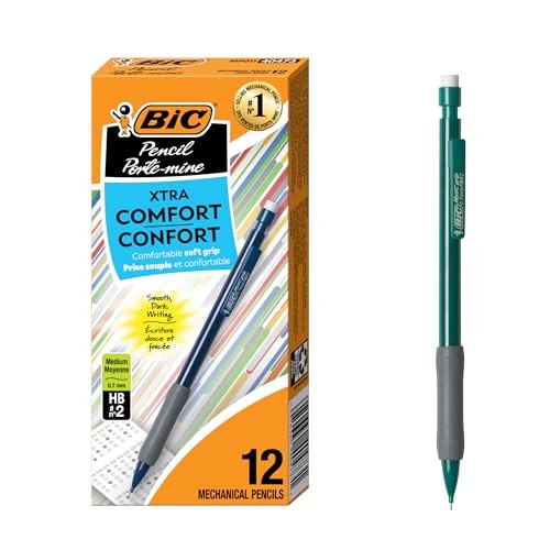 Xtra Comfort Mechanical Pencils with 12 Count (Pack of 1) Comfort Grip