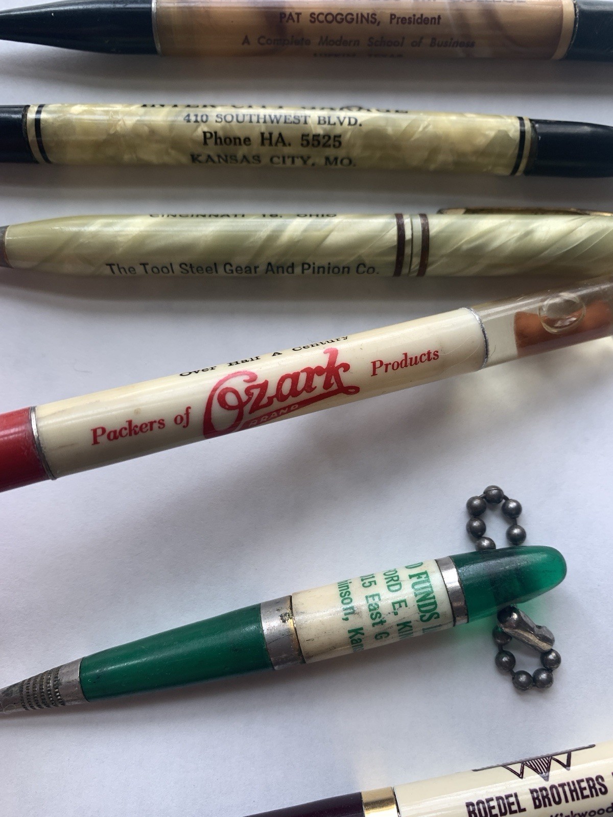 6 Lot Vintage Advertising Celluloid Mechanical Pencils Readyrite Ritepoint