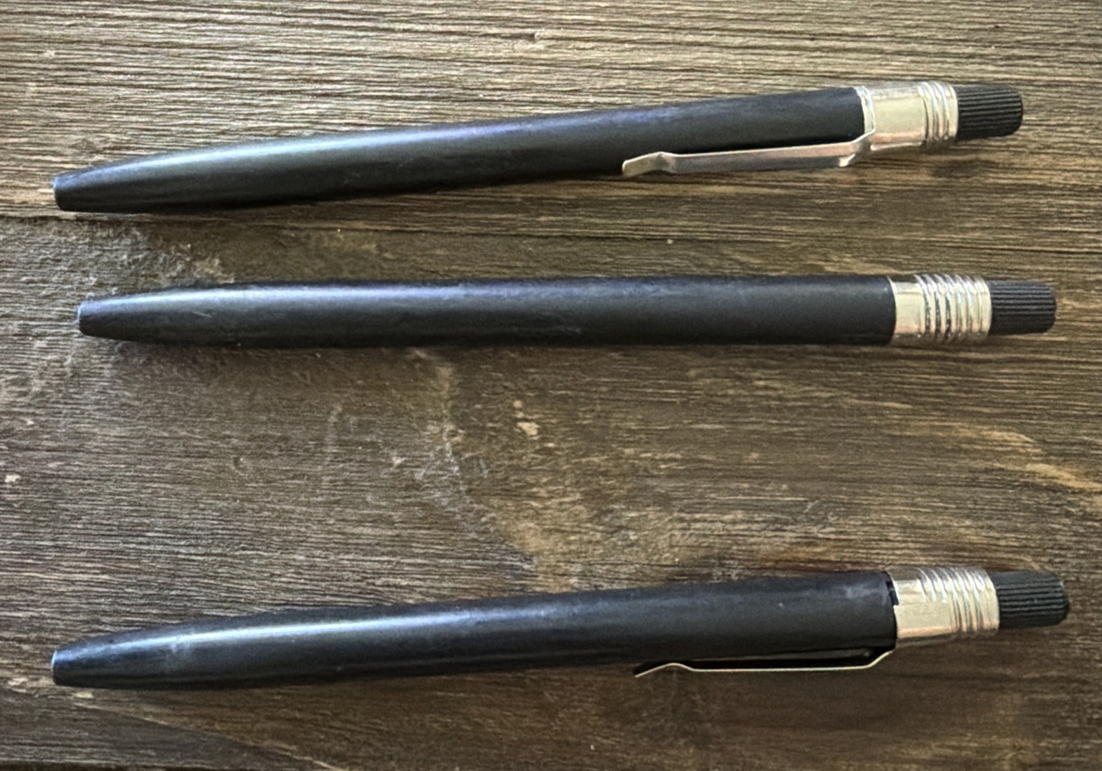 Vintage Skilcraft US Government Black Grease Pencil Set Of 3 Lot Twist