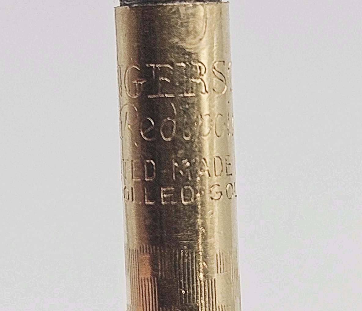 Ingersoll USA Redi-point 14k Gold Filled Textured Checkerboard Mechanical Pencil