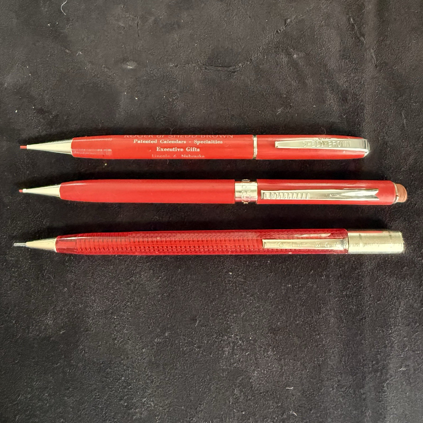 Lot Of 6 Vtg Pencils-Lead Clutch Staedtler-Noris 777(German)-Pentel-Scripto More